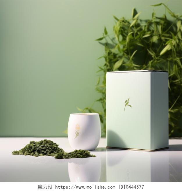 绿茶茶叶产品摄影图宣传背景